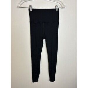 Carbon 38 Women's Size‎ Small Black High Waisted Ankle Ribbed Leggings